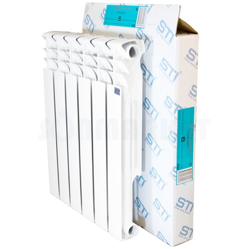 Алюминиевый радиатор STI 500 80 6 секций Алюминиевый радиатор STI 500 80 6 секций