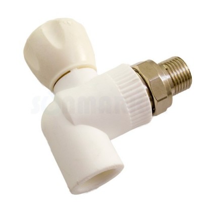 Кран PPRC угловой НГ 25х3/4" MeerPlast