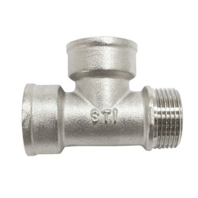 Тройник 1/2" В-В-Н никелированный