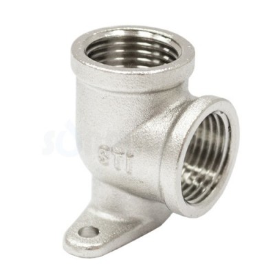Угольник с креплением 1/2" никелированный