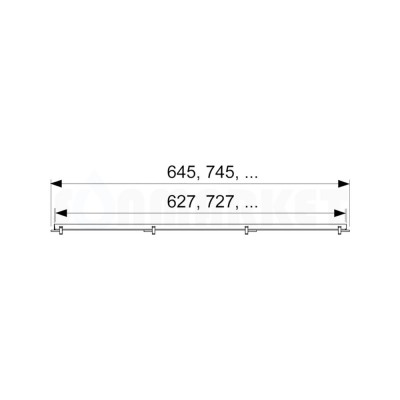 Основа для плитки "plate" для душевого слива нержавеющая сталь, прямая 700мм TECEdrainline