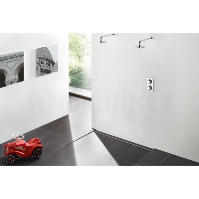 Основа для плитки "plate" для душевого слива нержавеющая сталь, прямая 800мм TECEdrainline