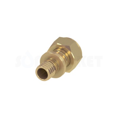 Муфта для PE-X переходная с накидной гайкой (американка) латунь Дн 14 х 3/4" TECEflex