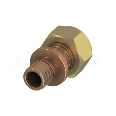 Муфта для PE-X переходная с накидной гайкой (американка) бронза Дн 16 х 3/4" TECEflex