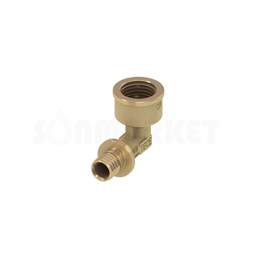 Уголок 90° для PE-X с внутренней резьбой латунь Дн 20 х Rp 1/2" TECEflex