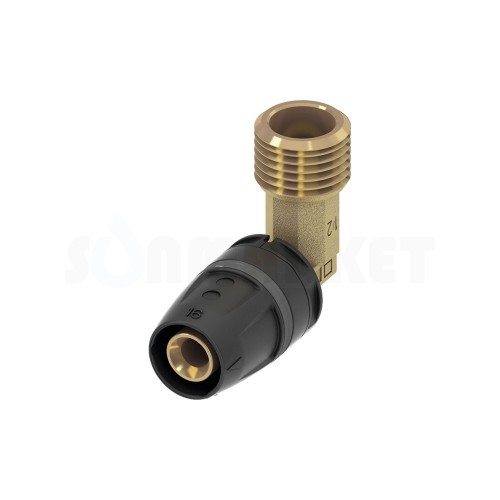Уголок 90° для Push-fit с наружной резьбой латунь Дн 16 х Rp 1/2" TECElogo