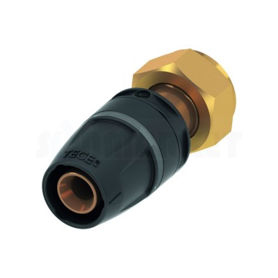 Муфта для Push-fit переходная с накидной гайкой (американка) бронза Дн 25 х 1" TECElogo