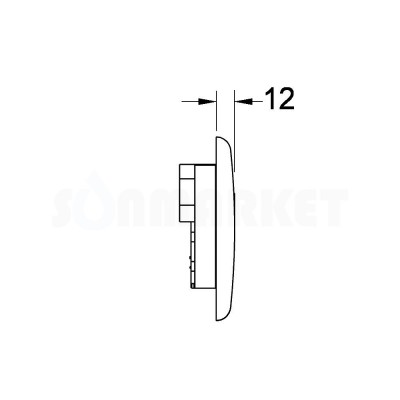 Панель смыва для писсуара с инфракрасным датчиком питание от батареи 6В хром глянцевый TECEplanus Urinal Панель смыва для писсуара с инфракрасным датчиком питание от батареи 6В хром глянцевый TECEplanus Urinal
