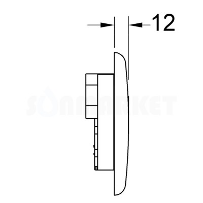 Панель смыва для писсуара с инфракрасным датчиком питание от сети 230/12В хром глянцевый TECEplanus Urinal