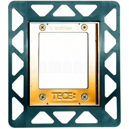 Монтажная рамка для установки стеклянных панелей TECEloop или TECEsquare Urinal на уровне стены позолоченный