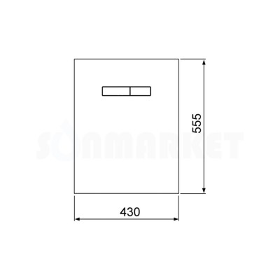 Верхняя панель для систем инсталляций с механическим блоком управления смывом, стекло белое, клавиши белые TECElux