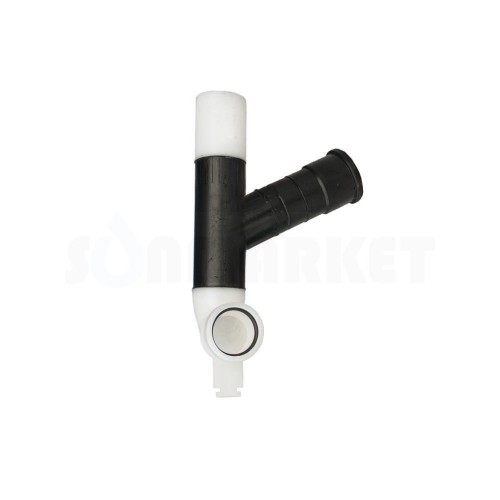 Сливной патрубок для инсталляции с отводом для подключения к вентиляции Дн 50 45 градусов отвод вправо TECEprofil Сливной патрубок для инсталляции с отводом для подключения к вентиляции Дн 50 45 градусов отвод вправо TECEprofil